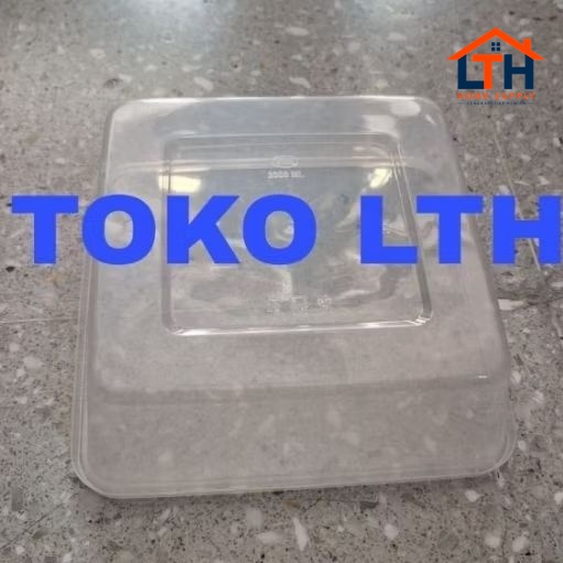 25 PCS THINWALL KOTAK 2000 ML PERSEGI KOTAK MAKANAN PLASTIK 2 LTR FOOD CONTAINER SQUARE