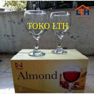2-14-1.jpg PER 6 PCS GELAS KAKI WINE JUS CAFE ES KRIM CITINOVA ALMOND ST 02-11