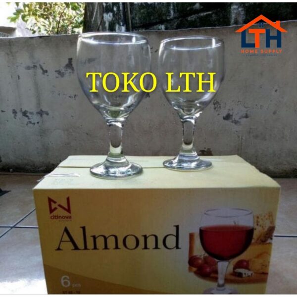 2-14-1.jpg PER 6 PCS GELAS KAKI WINE JUS CAFE ES KRIM CITINOVA ALMOND ST 02-11