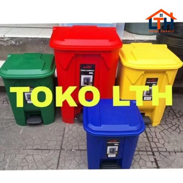 2-1400-1.jpg TEMPAT SAMPAH INJAK SEGI 20 LTR WARNA TONG PEDAL DUSTBIN KOTAK SAMPAH 990 RED HOUSE