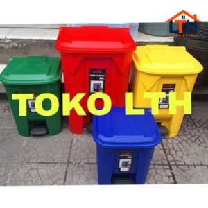 2-1403-1.jpg TEMPAT SAMPAH INJAK SEGI 80 LTR WARNA TONG PEDAL DUSTBIN KOTAK SAMPAH 993 RED HOUSE