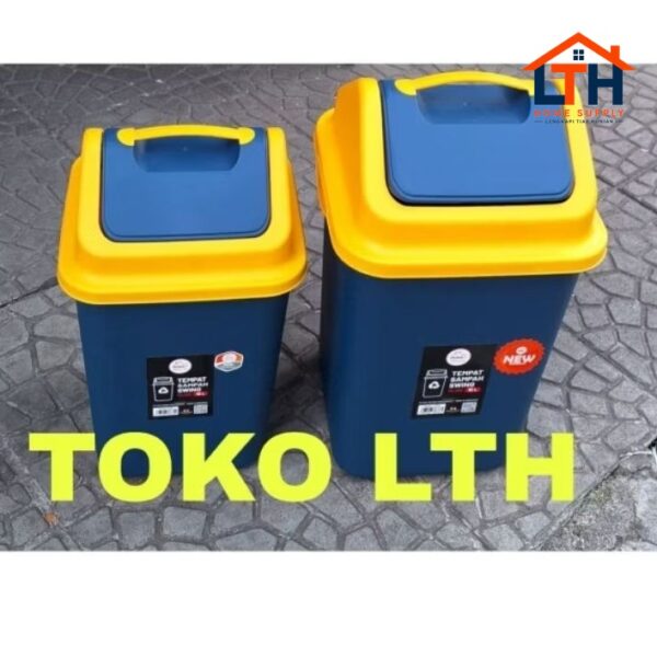 2-1414-1.jpg Tempat Sampah Segi Tutup Goyang 15L Oline 7452 - Hommy
