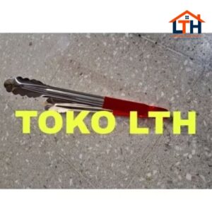 2-1421-1.jpg JEPITAN CAPITAN PENJEPIT KUE MAKANAN GORENGAN GAGANG SILIKON MERAH 12 INCH 12"