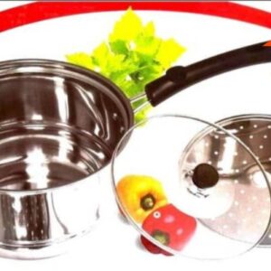 2-161-1.jpg Panci Mini Steamer 2in1 Stainless 20cm panci susu+steamer