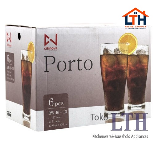 PER 6 PCS GELAS JUS JUICE BIR BEER TINGGI POLOS CITINOVA PORTO BW 46-13