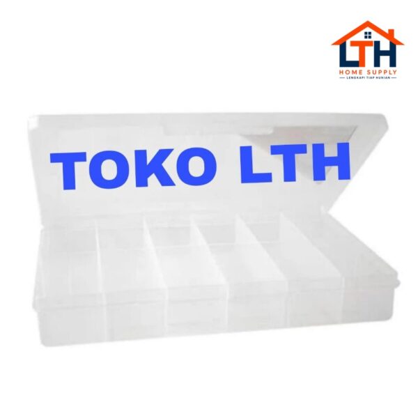 2-222-1.jpg KOTAK PERKAKAS REIKO 1417 SEKAT 12 GREEN LEAF / KOTAK SERBAGUNA / BOX