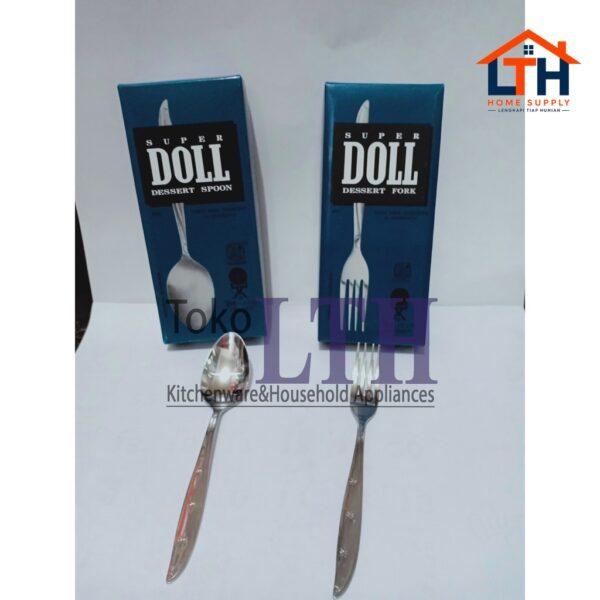 PER 6 PCS SENDOK MAKAN STAINLESS STEEL ORIGINAL SUPERDOLL SUPER DOLL