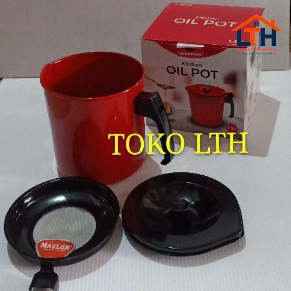 2-273-1.jpg OIL POT 1.5 LTR MASPION SARINGAN MINYAK / TEMPAT MINYAK / WADAH MINYAK GORENG