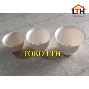 POT TAWON 25 PUTIH / POT BUNGA / POT TANAMAN PUTIH PLASTIK