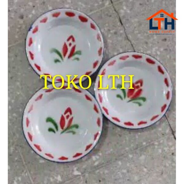 2-335-1.jpg (PER 6 PCS) PIRING JADUL 16 CM ENAMEL KALENG SENG KEMBANG PISIN 16CM