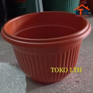 2-345-1.jpg POT PLASTIK 25 CM COKLAT 806 / POT TANAMAN / POT BUNGA