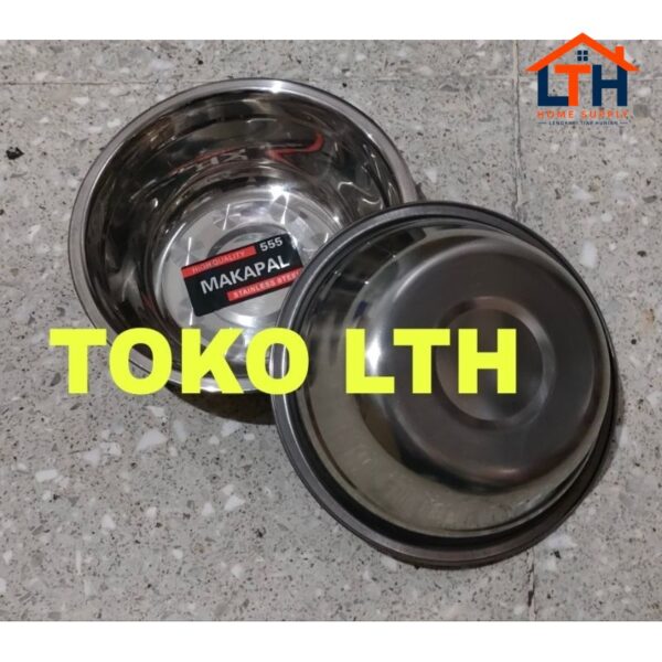 2-367-1.jpg MANGKOK STAINLESS 14 cm BASKOM KOBOKAN MANGKUK STAINLESS 14CM