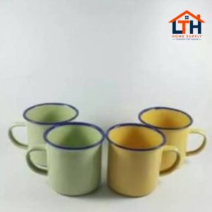 PER 6 PCS CANGKIR JADUL SENG KALENG ENAMEL POLOS / MUG GELAS PANCI