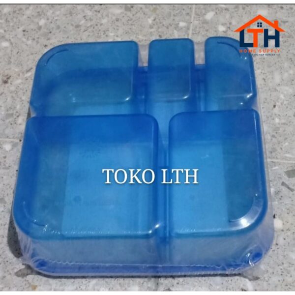 2-425-1.jpg KOTAK MAKANAN AVARO 7553 GREEN LEAF / LUNCH BOX SEKAT 5 / OMPRENG