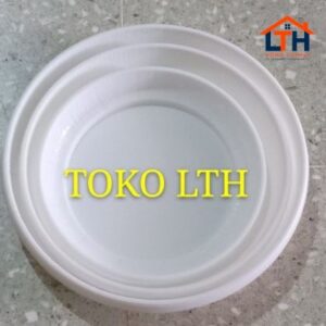 2-427-1.jpg TATAKAN POT BUNGA 25 CM PUTIH / ALAS POT TANAMAN 25 CM PUTIH PLASTIK