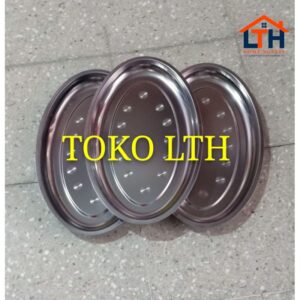 LODOR PIRING SAJI OVAL 30 40CM STAINLESS TEMPAT WADAH SAJI MAKANAN
