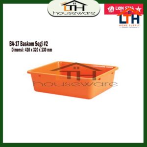 2-486-1.jpg BASKOM PERSEGI NO.2 / BAK SEGI / BAK PASIR / WADAH SERBAGUNA LION STAR BA-17