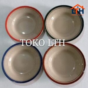 2-502-1.jpg PER 6 PCS PIRING POLET 8 KERAMIK / PIRING MAKAN LIST COKLAT