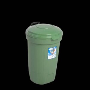 TEMPAT SAMPAH RODA BIO BULAT 120 LITER LTR GREEN LEAF 2120
