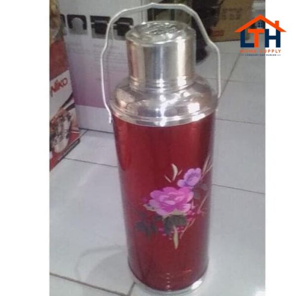 2-549-1.jpg Termos Air Panas Kaleng Merah Kembang RRT Ching Kiang 2L