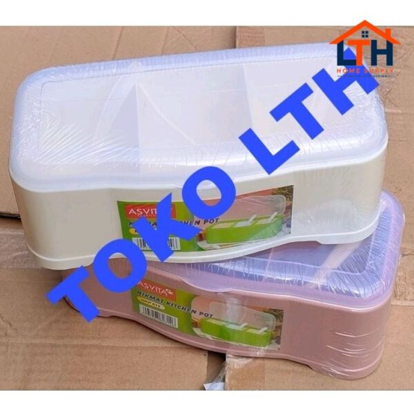 TEMPAT BUMBU ISI 3 / KOTAK BOX WADAH GARAM GULA SEKAT 3 / RAK BUMBU SERBAGUNA