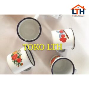 2-553-1.jpg (PER 6 PCS) CANGKIR JADUL MINI 6 CM KEMBANG / MUG ENAMEL GELAS KALENG PANCI