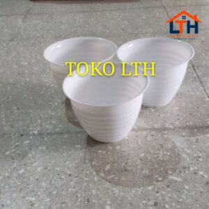 POT TAWON 20 PUTIH / POT BUNGA / POT TANAMAN PUTIH PLASTIK