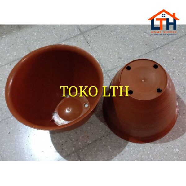 POT TAWON MADU 45 COKLAT / POT BUNGA BESAR / POT TANAMAN PLASTIK