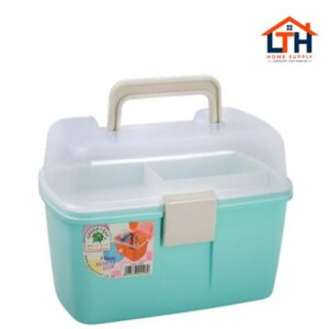 2-622-1.jpg KOTAK KOSMETIK MINDY 4128 GREEN LEAF / BEAUTY CASE / KOTAK JINJING