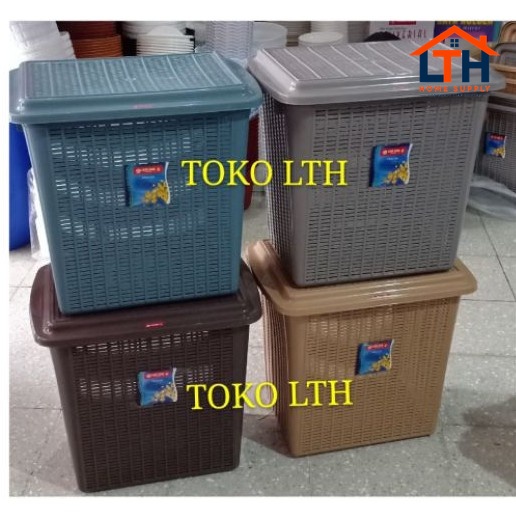 2-628-1.jpg KERANJANG PAKAIAN BAJU KOTOR LAUNDRY BAG STOCK BASKET LION STAR LB6 / KOTAK PENYIMPANAN SERBAGUNA