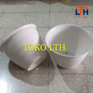 POT TAWON MADU 40 PUTIH / POT BUNGA / POT TANAMAN PUTIH PLASTIK