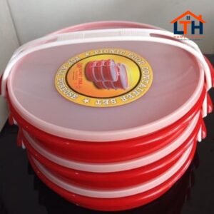 RANTANG CATERING SUSUN 3 BULAT PLASTIK / BOX CATERING SS 3 OMPRENG KOTAK MAKANAN