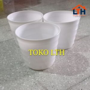 POT BUNGA MADO 27 PUTIH / POT TANAMAN PLASTIK