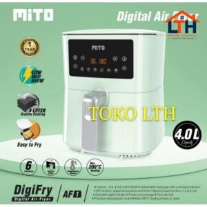 AIR FRYER DIGITAL MITO AF1 LOW WATT 4 LITER / DIGIFRYER MITOCHIBA AF 1