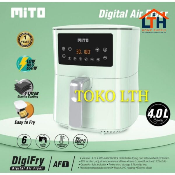 AIR FRYER DIGITAL MITO AF1 LOW WATT 4 LITER / DIGIFRYER MITOCHIBA AF 1