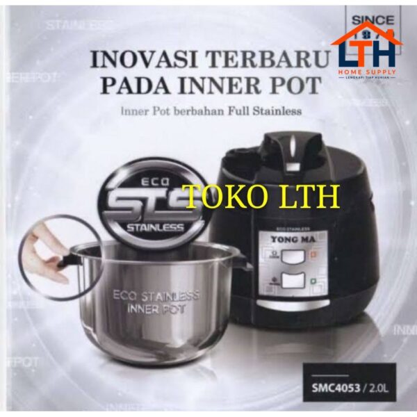 2-733-1.jpg YONG MA MAGIC COM RICE COOKER 3 in1 YONGMA 2 LITER SMC4053 STAINLESS STEEL SMC 4053 SMC-4053