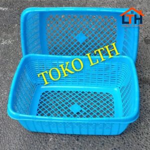 2-738-1.jpg KERANJANG RIGEN PAKAIAN BAJU LAUNDRY PLASTIK PERSEGI SERBAGUNA / BASKET KOTAK PENYIMPANAN
