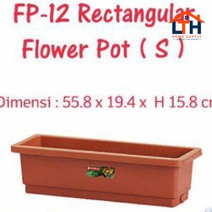 2-77-1.jpg POT BUNGA SEGI PANJANG (SMALL) LION STAR FP-12 / RECTANGULAR POT TANAMAN PLASTIK