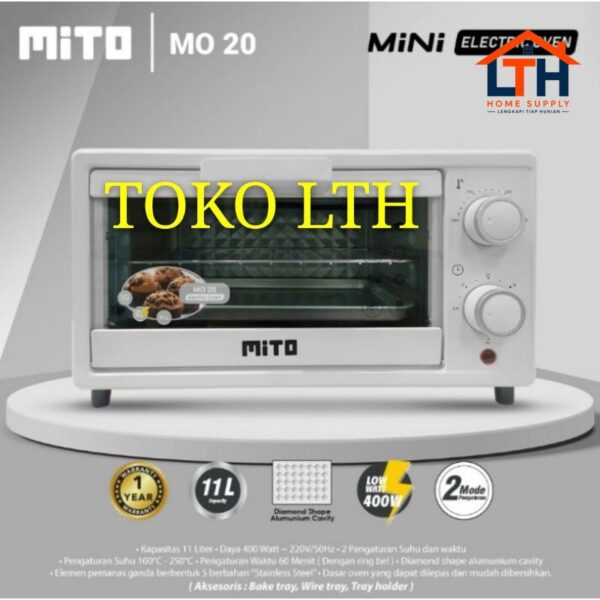 2-771-1.jpg OVEN LISTRIK MITO MINI MO 20 ELECTRIC MO20 11 LITER GARANSI RESMI LOW WATT