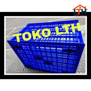 CONTAINER BOX 2225LR KERANJANG INDUSTRI SERBAGUNA LUBANG RODA GREEN LEAF 2225 LR