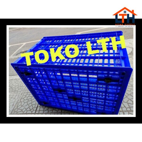 CONTAINER BOX 2225LR KERANJANG INDUSTRI SERBAGUNA LUBANG RODA GREEN LEAF 2225 LR