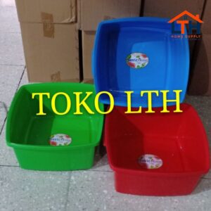 2-784-1.jpg BASKOM SEGI NO 33 BASIC HOME LION STAR PLASTIK BA-62 BA62 BAK WASKOM PERSEGI SERBAGUNA