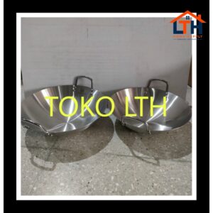 2-807-1.jpg WAJAN KUALI KATEL PENGGORENGAN WOK STAINLESS STEEL TEBAL 34 36 CM