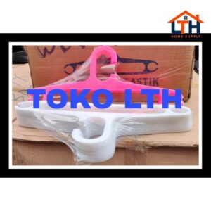 2-817-1.jpg 12 PCS GANTUNGAN BAJU PLASTIK HANGER PINK PUTIH CITRA JAYA PLASTIK