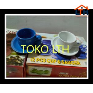 2-829-1.jpg PER 6 SET CANGKIR KOPI TEH TATAKAN PISIN PORSELEN KERAMIK POLOS MUG GELAS CAFE