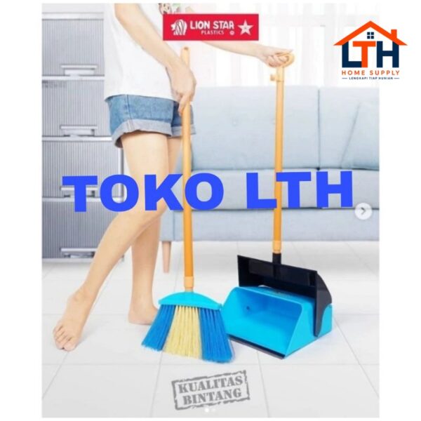 SAPU PENGKI SET VIVIAN 130 DUSTPAN SET DP16 LION STAR SEROKAN SAMPAH DP 16