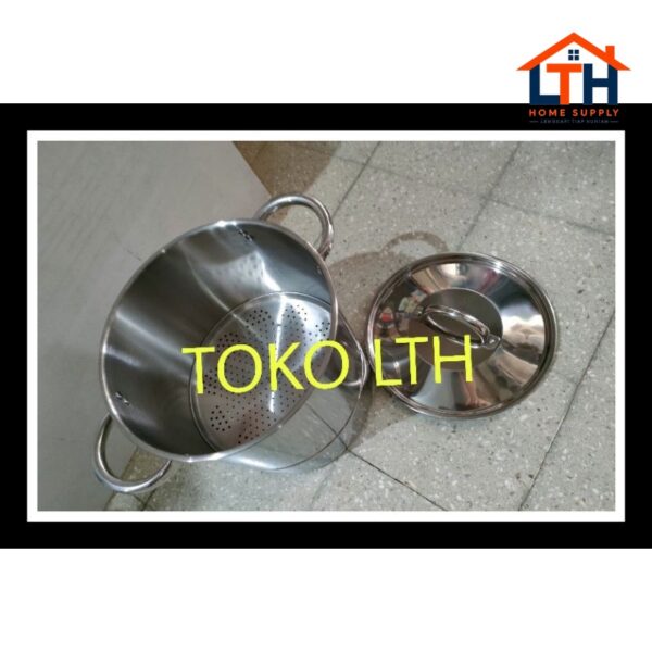 2-836-1.jpg DANDANG STAINLESS 30 QT SUPRA PANCI STOCKPOT STEAMER KUKUSAN LANGSENG