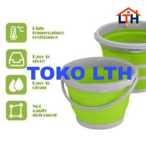 EMBER LIPAT PORTABLE 10 LITER WATER BUCKET FOLDABLE 10L BASKOM TINGGI