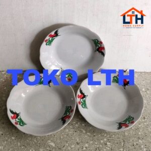 6 PCS PIRING MAKAN KERAMIK 8 INCH AYAM JAGO PORCELAIN PORSELEN 8" LUCKY