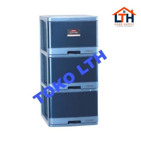 LEMARI PLASTIK SUSUN 3 LACI CONTAINER EXCEL L3 XC-6 XC6